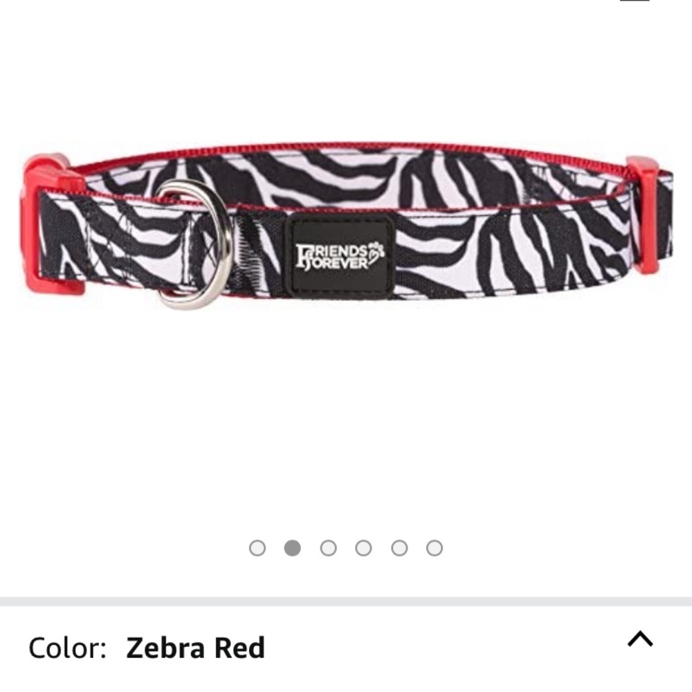 (L) Friends Forever Pattern Dog Collar